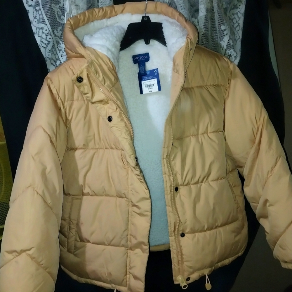 Arizona Jean company puffer coat Western yellow size medium